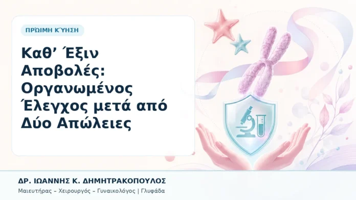 019-kath-exin-apovoles-organomenos-elegchos-meta-apo-dyo-apoleies Καθ’ Έξιν Αποβολές: Οργανωμένος Έλεγχος μετά από Δύο Απώλειες - Δρ. Ιωάννης Κ. Δημητρακόπουλος, Γυναικολόγος Γλυφάδα