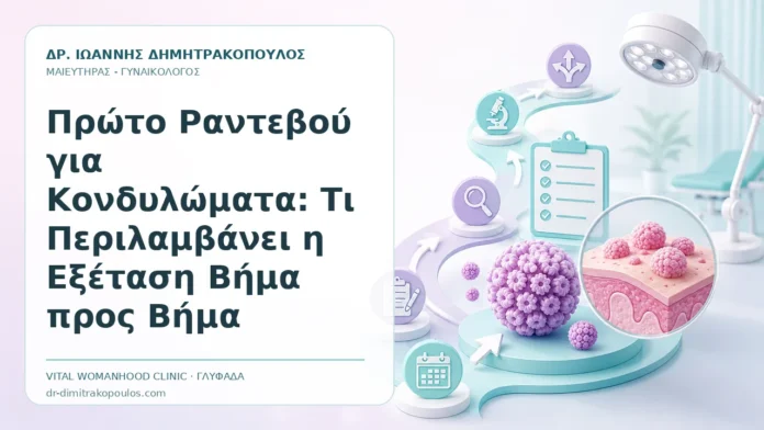 Πρώτο Ραντεβού για Κονδυλώματα: Τι Περιλαμβάνει η Εξέταση Βήμα προς Βήμα Πρώτο Ραντεβού για Κονδυλώματα: Τι Περιλαμβάνει η Εξέταση Βήμα προς Βήμα - Δρ. Ιωάννης Δημητρακόπουλος, Γυναικολόγος Γλυφάδα