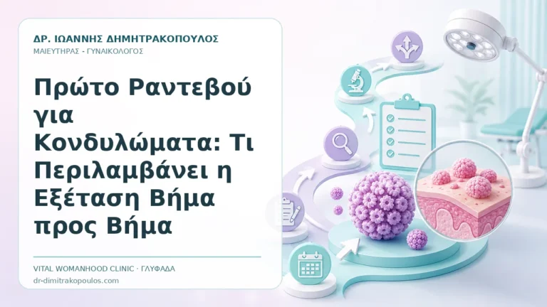 Πρώτο Ραντεβού για Κονδυλώματα: Τι Περιλαμβάνει η Εξέταση Βήμα προς Βήμα - Δρ. Ιωάννης Δημητρακόπουλος, Γυναικολόγος Γλυφάδα