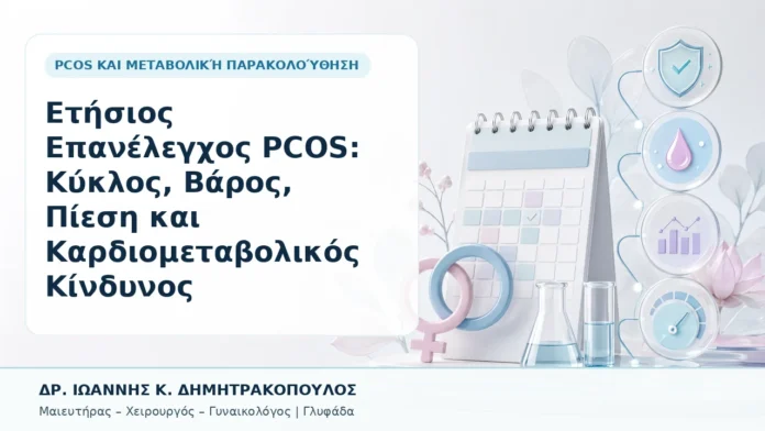 Ετήσιος Επανέλεγχος PCOS: Κύκλος, Βάρος, Πίεση και Καρδιομεταβολικός Κίνδυνος - Δρ. Ιωάννης Κ. Δημητρακόπουλος, Γυναικολόγος Γλυφάδα