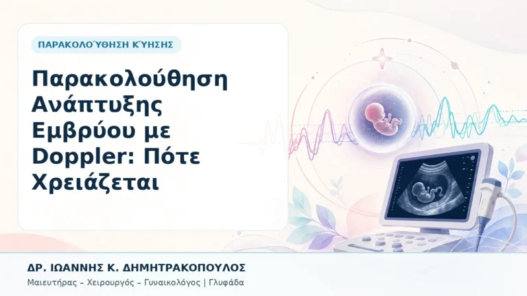 Παρακολούθηση Ανάπτυξης Εμβρύου με Doppler: Πότε Χρειάζεται - Δρ. Ιωάννης Κ. Δημητρακόπουλος, Γυναικολόγος Γλυφάδα