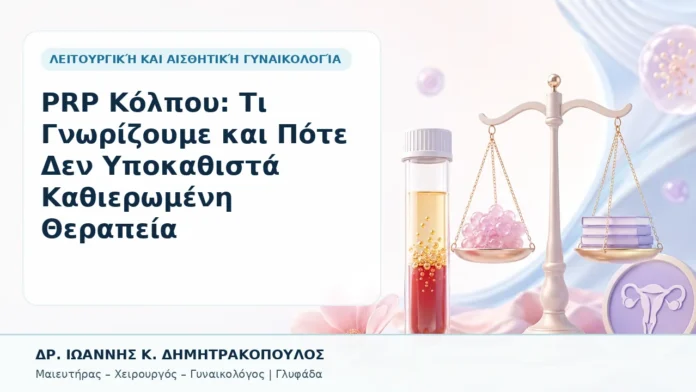 023-prp-kolpoy-ti-gnorizoyme-kai-pote-den-ypokathista-kathieromeni-therapeia PRP Κόλπου: Τι Γνωρίζουμε και Πότε Δεν Υποκαθιστά Καθιερωμένη Θεραπεία - Δρ. Ιωάννης Κ. Δημητρακόπουλος, Γυναικολόγος Γλυφάδα
