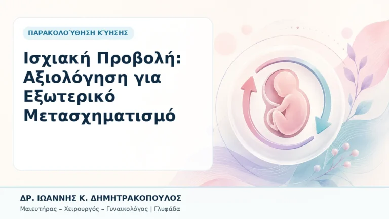 Ισχιακή Προβολή: Αξιολόγηση για Εξωτερικό Μετασχηματισμό - Δρ. Ιωάννης Κ. Δημητρακόπουλος, Γυναικολόγος Γλυφάδα