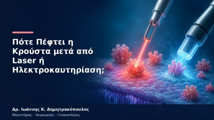 Πότε Πέφτει η Κρούστα μετά από Laser ή Ηλεκτροκαυτηρίαση;