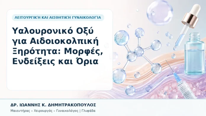 Υαλουρονικό Οξύ για Αιδοιοκολπική Ξηρότητα: Μορφές, Ενδείξεις και Όρια - Δρ. Ιωάννης Κ. Δημητρακόπουλος, Γυναικολόγος Γλυφάδα
