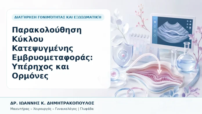025-parakoloythisi-kykloy-katepsygmenis-emvryometaforas-yperichos-kai-ormones Παρακολούθηση Κύκλου Κατεψυγμένης Εμβρυομεταφοράς: Υπέρηχος και Ορμόνες - Δρ. Ιωάννης Κ. Δημητρακόπουλος, Γυναικολόγος Γλυφάδα
