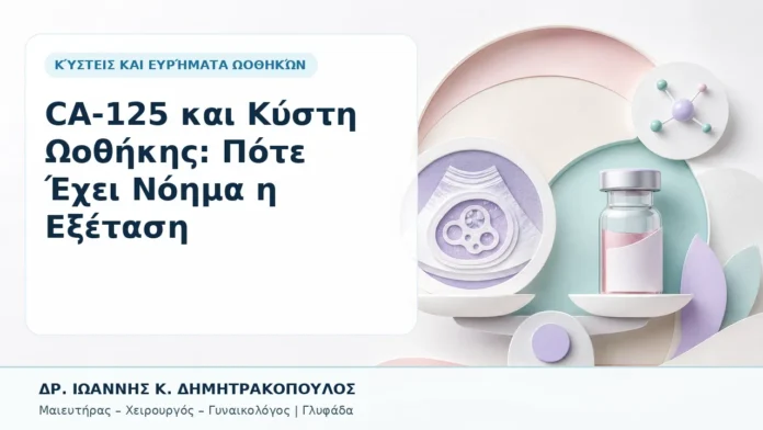 CA-125 και Κύστη Ωοθήκης: Πότε Έχει Νόημα η Εξέταση - Δρ. Ιωάννης Κ. Δημητρακόπουλος, Γυναικολόγος Γλυφάδα
