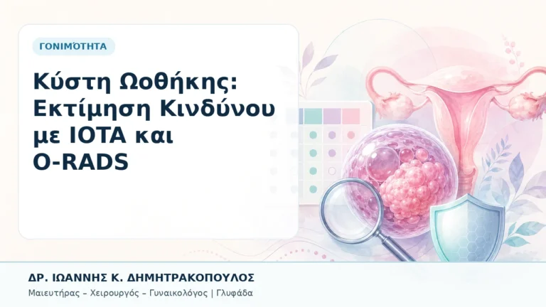 Κύστη Ωοθήκης: Εκτίμηση Κινδύνου με IOTA και O-RADS - Δρ. Ιωάννης Κ. Δημητρακόπουλος, Γυναικολόγος Γλυφάδα