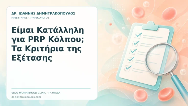 Είμαι Κατάλληλη για PRP Κόλπου; Τα Κριτήρια της Εξέτασης - Δρ. Ιωάννης Δημητρακόπουλος, Γυναικολόγος Γλυφάδα