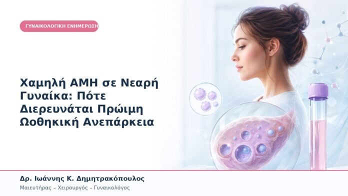 Χαμηλή AMH σε Νεαρή Γυναίκα: Πότε Διερευνάται Πρώιμη Ωοθηκική Ανεπάρκεια Χαμηλή AMH σε Νεαρή Γυναίκα: Πότε Διερευνάται Πρώιμη Ωοθηκική Ανεπάρκεια