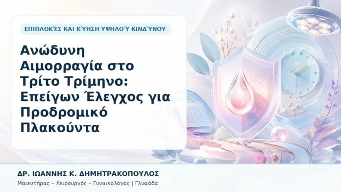 Ανώδυνη Αιμορραγία στο Τρίτο Τρίμηνο: Επείγων Έλεγχος για Προδρομικό Πλακούντα - Δρ. Ιωάννης Κ. Δημητρακόπουλος, Γυναικολόγος Γλυφάδα