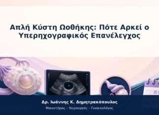 Απλή Κύστη Ωοθήκης: Πότε Αρκεί ο Υπερηχογραφικός Επανέλεγχος Απλή Κύστη Ωοθήκης: Πότε Αρκεί ο Υπερηχογραφικός Επανέλεγχος