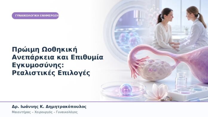 Πρώιμη Ωοθηκική Ανεπάρκεια και Επιθυμία Εγκυμοσύνης: Ρεαλιστικές Επιλογές Πρώιμη Ωοθηκική Ανεπάρκεια και Επιθυμία Εγκυμοσύνης: Ρεαλιστικές Επιλογές