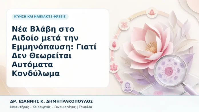 Νέα Βλάβη στο Αιδοίο μετά την Εμμηνόπαυση: Γιατί Δεν Θεωρείται Αυτόματα Κονδύλωμα - Δρ. Ιωάννης Κ. Δημητρακόπουλος, Γυναικολόγος Γλυφάδα