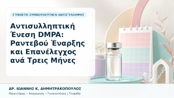 Αντισυλληπτική Ένεση DMPA: Ραντεβού Έναρξης και Επανέλεγχος ανά Τρεις Μήνες - Δρ. Ιωάννης Κ. Δημητρακόπουλος, Γυναικολόγος Γλυφάδα