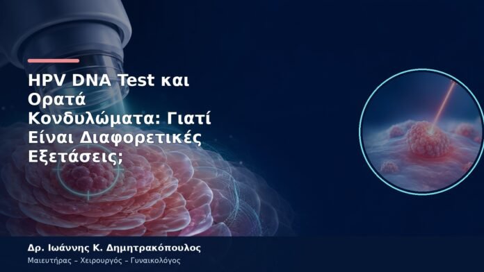 HPV DNA Test και Ορατά Κονδυλώματα: Γιατί Είναι Διαφορετικές Εξετάσεις; HPV DNA Test και Ορατά Κονδυλώματα: Γιατί Είναι Διαφορετικές Εξετάσεις;