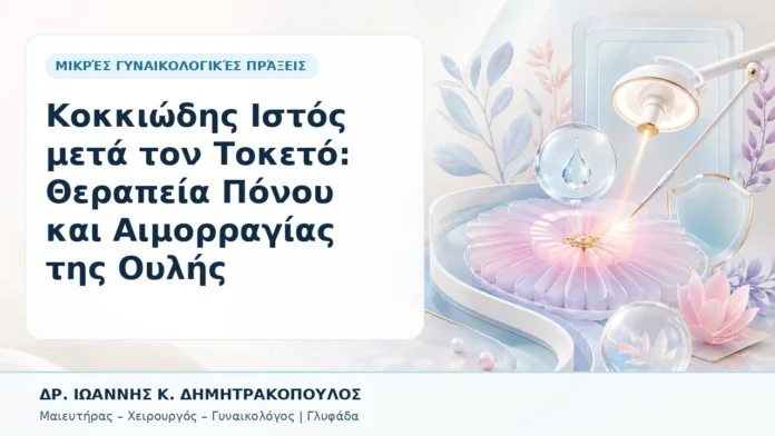 Κοκκιώδης Ιστός μετά τον Τοκετό: Θεραπεία Πόνου και Αιμορραγίας της Ουλής - Δρ. Ιωάννης Κ. Δημητρακόπουλος, Γυναικολόγος Γλυφάδα