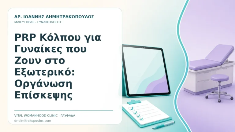 PRP Κόλπου για Γυναίκες που Ζουν στο Εξωτερικό: Οργάνωση Επίσκεψης - Δρ. Ιωάννης Δημητρακόπουλος, Γυναικολόγος Γλυφάδα
