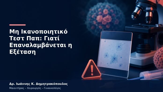 Μη Ικανοποιητικό Τεστ Παπ: Γιατί Επαναλαμβάνεται η Εξέταση Μη Ικανοποιητικό Τεστ Παπ: Γιατί Επαναλαμβάνεται η Εξέταση