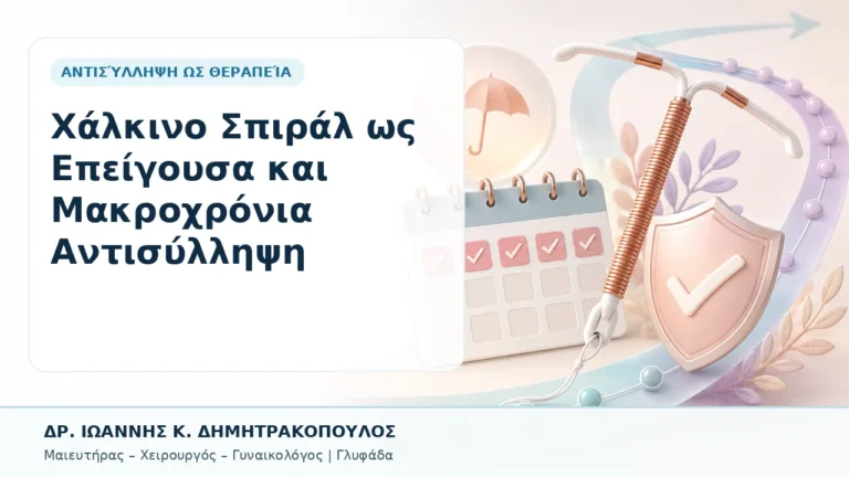 Χάλκινο Σπιράλ ως Επείγουσα και Μακροχρόνια Αντισύλληψη - Δρ. Ιωάννης Κ. Δημητρακόπουλος, Γυναικολόγος Γλυφάδα