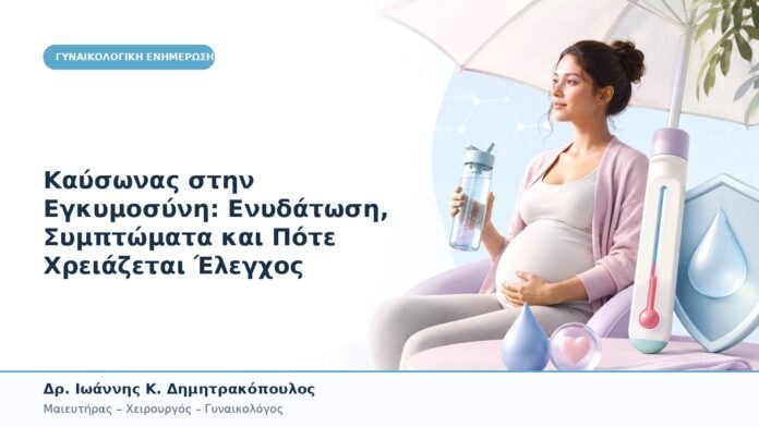 Καύσωνας στην Εγκυμοσύνη: Ενυδάτωση, Συμπτώματα και Πότε Χρειάζεται Έλεγχος Καύσωνας στην Εγκυμοσύνη: Ενυδάτωση, Συμπτώματα και Πότε Χρειάζεται Έλεγχος