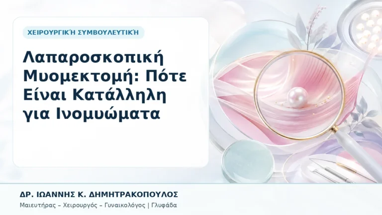 Λαπαροσκοπική Μυομεκτομή: Πότε Είναι Κατάλληλη για Ινομυώματα - Δρ. Ιωάννης Κ. Δημητρακόπουλος, Γυναικολόγος Γλυφάδα