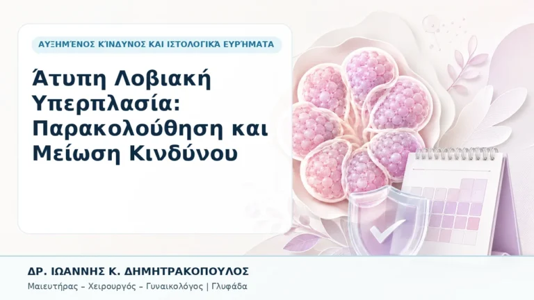 Άτυπη Λοβιακή Υπερπλασία: Παρακολούθηση και Μείωση Κινδύνου - Δρ. Ιωάννης Κ. Δημητρακόπουλος, Γυναικολόγος Γλυφάδα