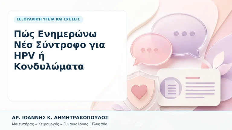 Πώς Ενημερώνω Νέο Σύντροφο για HPV ή Κονδυλώματα - Δρ. Ιωάννης Κ. Δημητρακόπουλος, Γυναικολόγος Γλυφάδα