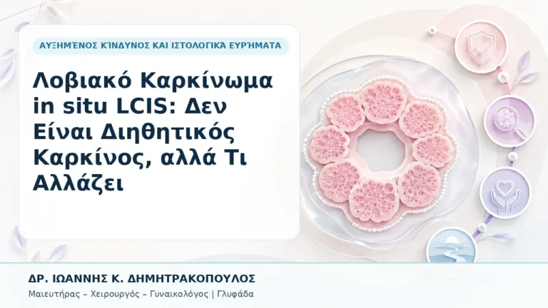 Λοβιακό Καρκίνωμα in situ LCIS: Δεν Είναι Διηθητικός Καρκίνος, αλλά Τι Αλλάζει - Δρ. Ιωάννης Κ. Δημητρακόπουλος, Γυναικολόγος Γλυφάδα