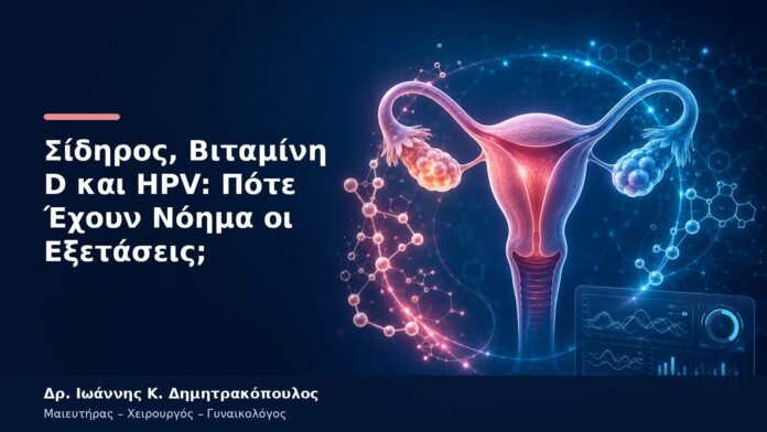 Σίδηρος, Βιταμίνη D και HPV: Πότε Έχουν Νόημα οι Εξετάσεις; Σίδηρος, Βιταμίνη D και HPV: Πότε Έχουν Νόημα οι Εξετάσεις;