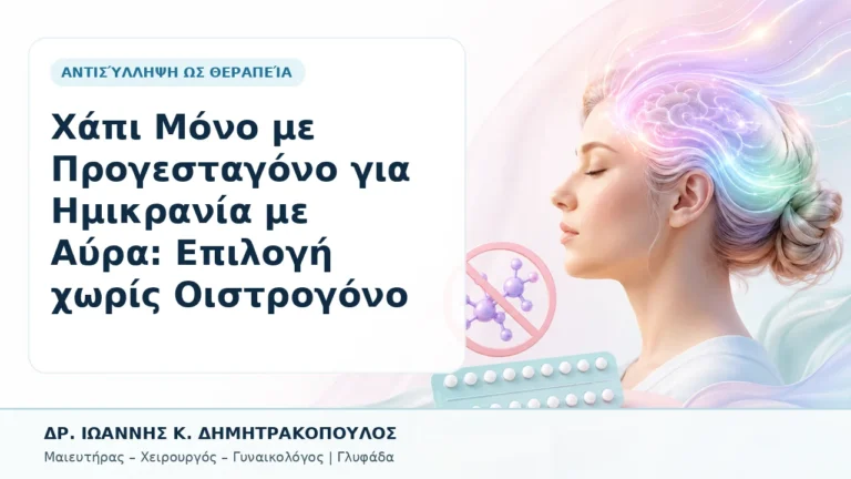 Χάπι Μόνο με Προγεσταγόνο για Ημικρανία με Αύρα: Επιλογή χωρίς Οιστρογόνο - Δρ. Ιωάννης Κ. Δημητρακόπουλος, Γυναικολόγος Γλυφάδα