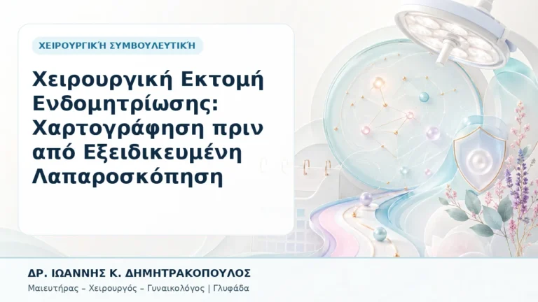 Χειρουργική Εκτομή Ενδομητρίωσης: Χαρτογράφηση πριν από Εξειδικευμένη Λαπαροσκόπηση - Δρ. Ιωάννης Κ. Δημητρακόπουλος, Γυναικολόγος Γλυφάδα