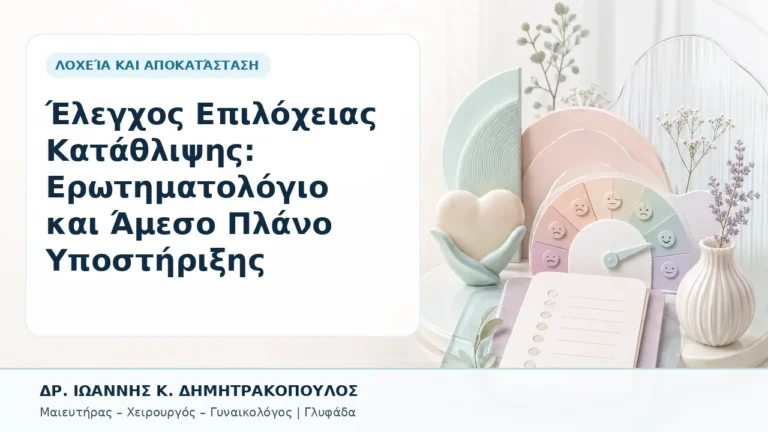 Έλεγχος Επιλόχειας Κατάθλιψης: Ερωτηματολόγιο και Άμεσο Πλάνο Υποστήριξης - Δρ. Ιωάννης Κ. Δημητρακόπουλος, Γυναικολόγος Γλυφάδα