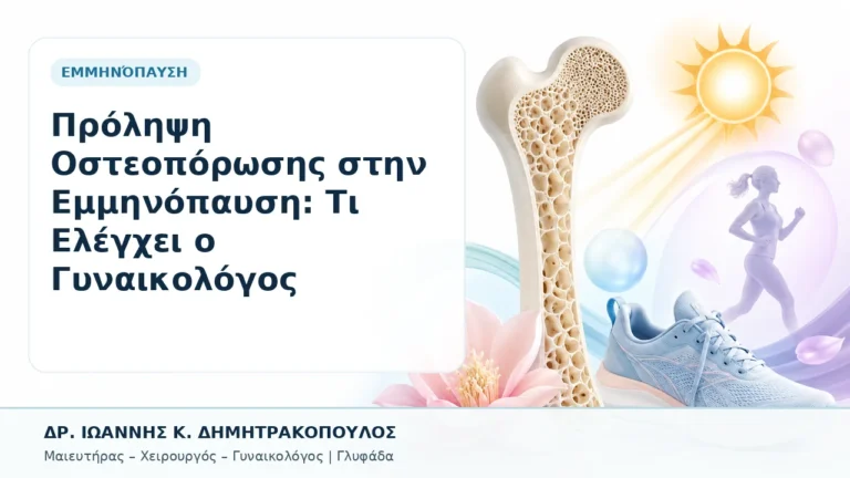 Πρόληψη Οστεοπόρωσης στην Εμμηνόπαυση: Τι Ελέγχει ο Γυναικολόγος - Δρ. Ιωάννης Κ. Δημητρακόπουλος, Γυναικολόγος Γλυφάδα