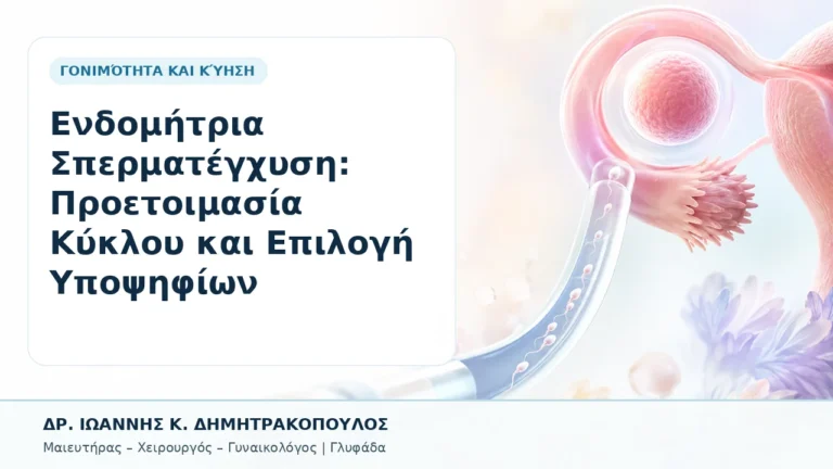 Ενδομήτρια Σπερματέγχυση: Προετοιμασία Κύκλου και Επιλογή Υποψηφίων - Δρ. Ιωάννης Κ. Δημητρακόπουλος, Γυναικολόγος Γλυφάδα