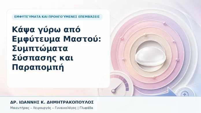 Κάψα γύρω από Εμφύτευμα Μαστού: Συμπτώματα Σύσπασης και Παραπομπή - Δρ. Ιωάννης Κ. Δημητρακόπουλος, Γυναικολόγος Γλυφάδα