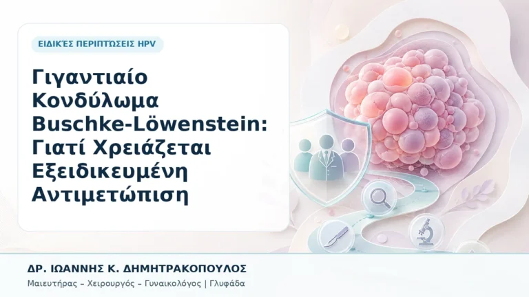 Γιγαντιαίο Κονδύλωμα Buschke-Löwenstein: Γιατί Χρειάζεται Εξειδικευμένη Αντιμετώπιση - Δρ. Ιωάννης Κ. Δημητρακόπουλος, Γυναικολόγος Γλυφάδα