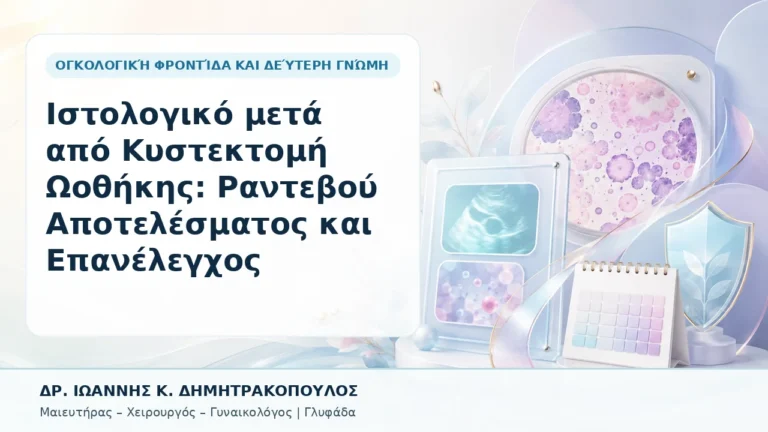 Ιστολογικό μετά από Κυστεκτομή Ωοθήκης: Ραντεβού Αποτελέσματος και Επανέλεγχος - Δρ. Ιωάννης Κ. Δημητρακόπουλος, Γυναικολόγος Γλυφάδα