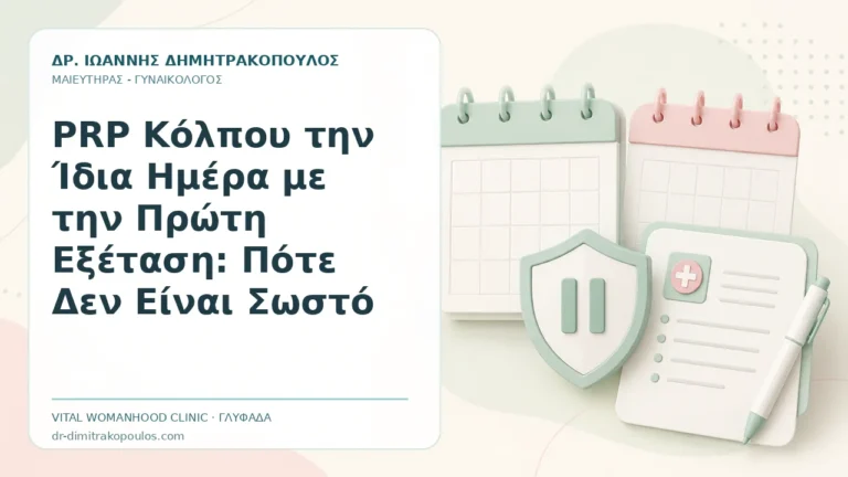 PRP Κόλπου την Ίδια Ημέρα με την Πρώτη Εξέταση: Πότε Δεν Είναι Σωστό - Δρ. Ιωάννης Δημητρακόπουλος, Γυναικολόγος Γλυφάδα