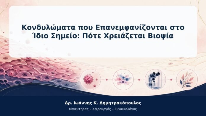 Κονδυλώματα που Επανεμφανίζονται στο Ίδιο Σημείο: Πότε Χρειάζεται Βιοψία Κονδυλώματα που Επανεμφανίζονται στο Ίδιο Σημείο: Πότε Χρειάζεται Βιοψία
