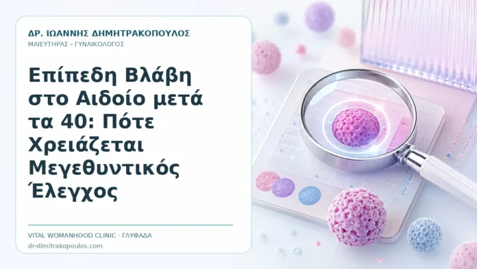 Επίπεδη Βλάβη στο Αιδοίο μετά τα 40: Πότε Χρειάζεται Μεγεθυντικός Έλεγχος Επίπεδη Βλάβη στο Αιδοίο μετά τα 40: Πότε Χρειάζεται Μεγεθυντικός Έλεγχος - Δρ. Ιωάννης Δημητρακόπουλος, Γυναικολόγος Γλυφάδα