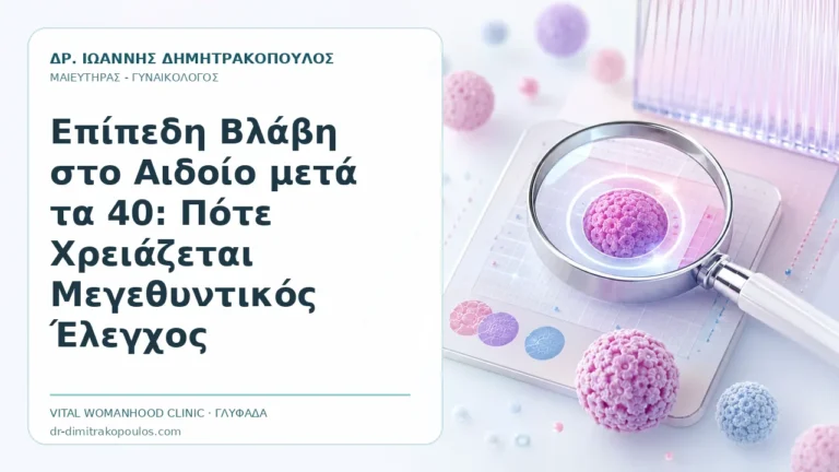 Επίπεδη Βλάβη στο Αιδοίο μετά τα 40: Πότε Χρειάζεται Μεγεθυντικός Έλεγχος - Δρ. Ιωάννης Δημητρακόπουλος, Γυναικολόγος Γλυφάδα