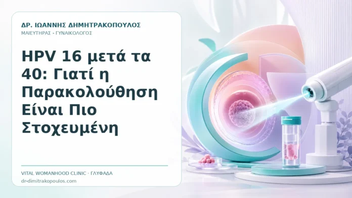 HPV 16 μετά τα 40: Γιατί η Παρακολούθηση Είναι Πιο Στοχευμένη HPV 16 μετά τα 40: Γιατί η Παρακολούθηση Είναι Πιο Στοχευμένη - Δρ. Ιωάννης Δημητρακόπουλος, Γυναικολόγος Γλυφάδα