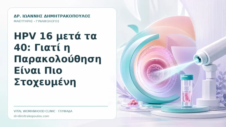 HPV 16 μετά τα 40: Γιατί η Παρακολούθηση Είναι Πιο Στοχευμένη - Δρ. Ιωάννης Δημητρακόπουλος, Γυναικολόγος Γλυφάδα
