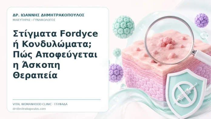 Στίγματα Fordyce ή Κονδυλώματα; Πώς Αποφεύγεται η Άσκοπη Θεραπεία Στίγματα Fordyce ή Κονδυλώματα; Πώς Αποφεύγεται η Άσκοπη Θεραπεία - Δρ. Ιωάννης Δημητρακόπουλος, Γυναικολόγος Γλυφάδα
