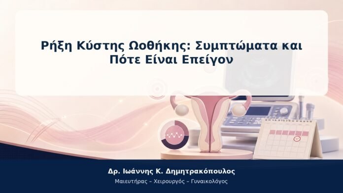 Ρήξη Κύστης Ωοθήκης: Συμπτώματα και Πότε Είναι Επείγον Ρήξη Κύστης Ωοθήκης: Συμπτώματα και Πότε Είναι Επείγον