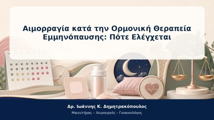 Αιμορραγία κατά την Ορμονική Θεραπεία Εμμηνόπαυσης: Πότε Ελέγχεται