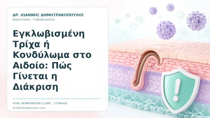 Εγκλωβισμένη Τρίχα ή Κονδύλωμα στο Αιδοίο: Πώς Γίνεται η Διάκριση Εγκλωβισμένη Τρίχα ή Κονδύλωμα στο Αιδοίο: Πώς Γίνεται η Διάκριση - Δρ. Ιωάννης Δημητρακόπουλος, Γυναικολόγος Γλυφάδα