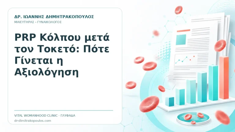PRP Κόλπου μετά τον Τοκετό: Πότε Γίνεται η Αξιολόγηση - Δρ. Ιωάννης Δημητρακόπουλος, Γυναικολόγος Γλυφάδα