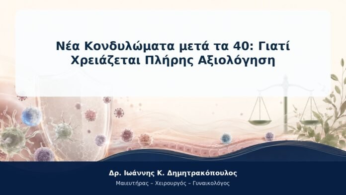 Νέα Κονδυλώματα μετά τα 40: Γιατί Χρειάζεται Πλήρης Αξιολόγηση Νέα Κονδυλώματα μετά τα 40: Γιατί Χρειάζεται Πλήρης Αξιολόγηση